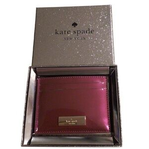 Authentic, Kate Spade, Kenzie Boxed Small Cardholder, Dark Raspberry New in box